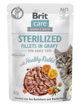 BRIT Care Cat Sterilized Rabbit Pouch - mokra karma dla kota - 85 g Brit