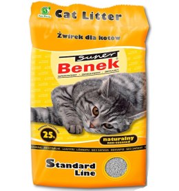 CERTECH Super Benek Standard Naturalny - żwirek dla kota zbrylający 25 l (20 kg) Super Benek