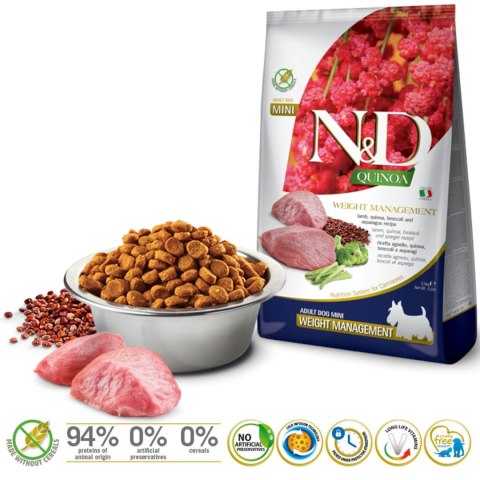 FARMINA N&D QUINOA DOG WEIGHT MANAGEMENT - sucha karma dla psa - 2,5 kg Farmina FARMINA N&D QUINOA DOG WEIGHT MANAGEMENT - sucha karma dla psa - 2,5 kg Farmina