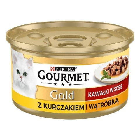 GOURMET GOLD Kurczak i wątróbka w sosie 85g PURINA NESTLE
