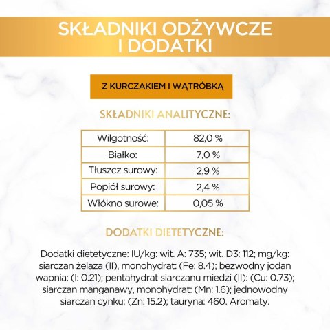 GOURMET GOLD Kurczak i wątróbka w sosie 85g PURINA NESTLE