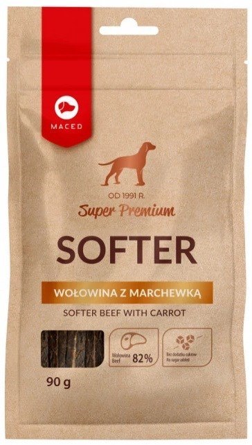 MACED Softer Wołowina z marchewką - przysmak dla psa - 90 g MACED MACED Softer Wołowina z marchewką - przysmak dla psa - 90 g MACED
