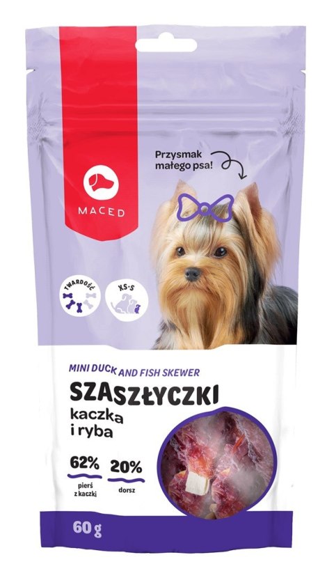 MACED Szaszłyczki Kaczka i ryba - przysmak dla psa - 60g MACED