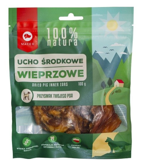 MACED Ucho środkowe - przysmak dla psa - 100 g MACED MACED Ucho środkowe - przysmak dla psa - 100 g MACED