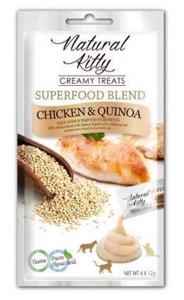 Natural Kitty Sos Superfood KURCZAK KOMOSA RYŻOWA 4x12g Natural Kitty