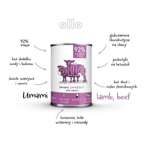 Ollo Umami Jagnięcina i Wołowina 400 g promo OLLO Ollo Umami Jagnięcina i Wołowina 400 g promo OLLO