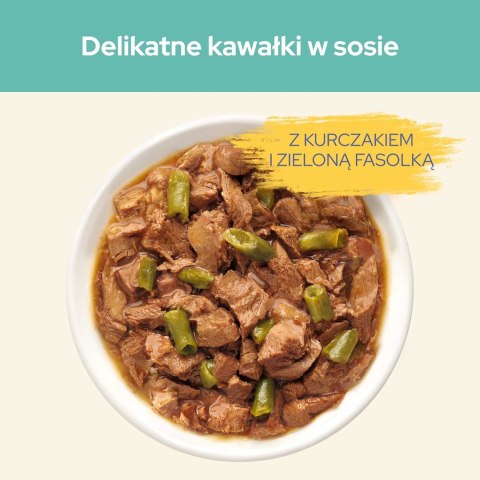 Purina Cat Chow Hairball z kurczakiem i zieloną fasolką w sosie - mokra karma dla kota - 85 g PURINA NESTLE Purina Cat Chow Hairball z kurczakiem i zieloną fasolką w sosie - mokra karma dla kota - 85 g PURINA NESTLE