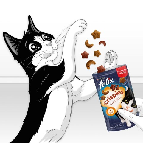 FELIX Crispies Wołowina, Kurczak - przysmak dla kota - 45 g PURINA NESTLE FELIX Crispies Wołowina, Kurczak - przysmak dla kota - 45 g PURINA NESTLE