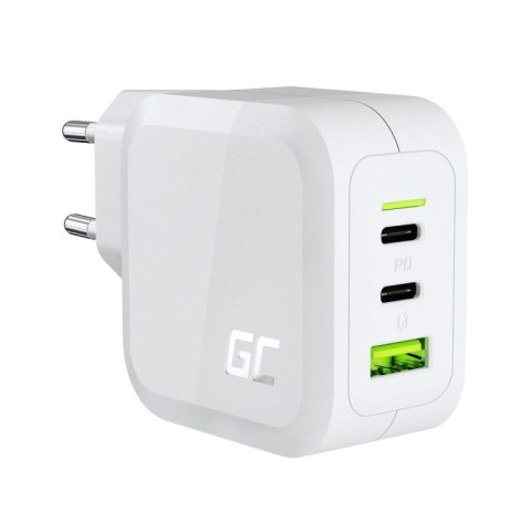 GREEN CELL ŁADOWARKA MULTI USB GAN GC POWERGAN 65W PD 3.0 QC 3.0 2XUSB-C 1XUSB-A BIAŁA Green Cell GREEN CELL ŁADOWARKA MULTI USB GAN GC POWERGAN 65W PD 3.0 QC 3.0 2XUSB-C 1XUSB-A BIAŁA Green Cell