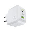 GREEN CELL ŁADOWARKA MULTI USB GAN GC POWERGAN 65W PD 3.0 QC 3.0 2XUSB-C 1XUSB-A BIAŁA Green Cell