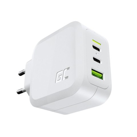 GREEN CELL ŁADOWARKA MULTI USB GAN GC POWERGAN 65W PD 3.0 QC 3.0 2XUSB-C 1XUSB-A BIAŁA Green Cell GREEN CELL ŁADOWARKA MULTI USB GAN GC POWERGAN 65W PD 3.0 QC 3.0 2XUSB-C 1XUSB-A BIAŁA Green Cell