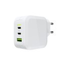GREEN CELL ŁADOWARKA MULTI USB GAN GC POWERGAN 65W PD 3.0 QC 3.0 2XUSB-C 1XUSB-A BIAŁA Green Cell