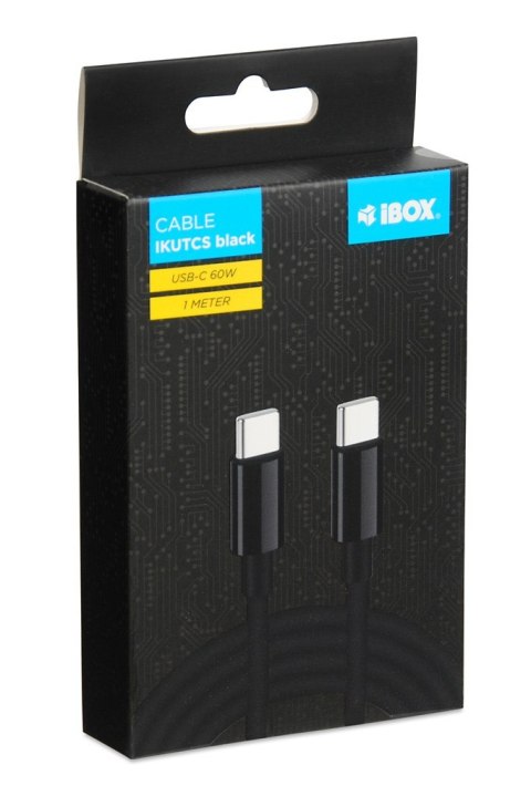 IBOX KABEL IKUTCS1B USB-C 60W SILICON 1M BLACK IBOX IBOX KABEL IKUTCS1B USB-C 60W SILICON 1M BLACK IBOX