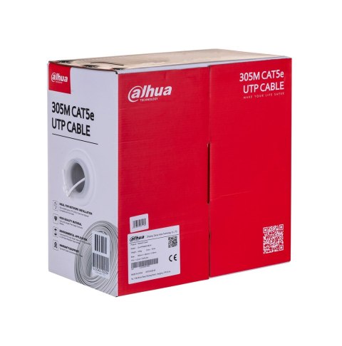 Kabel sieciowy DAHUA drut, 100% miedź PFM920I-5EUN (UTP; 305m; kat. 5e;) DAHUA Kabel sieciowy DAHUA drut, 100% miedź PFM920I-5EUN (UTP; 305m; kat. 5e;) DAHUA