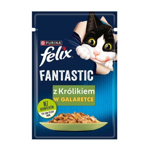 PURINA Felix Fantastic: królik - mokra karma dla kota - 85 g PURINA NESTLE PURINA Felix Fantastic: królik - mokra karma dla kota - 85 g PURINA NESTLE
