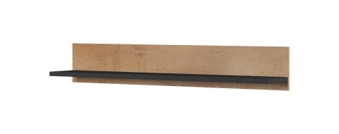 Półka 125cm (2szt) SOHO dąb lefkas + czarny Cama MEBLE Półka 125cm (2szt) SOHO dąb lefkas + czarny Cama MEBLE