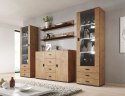 Półka 125cm (2szt) SOHO dąb lefkas + czarny Cama MEBLE