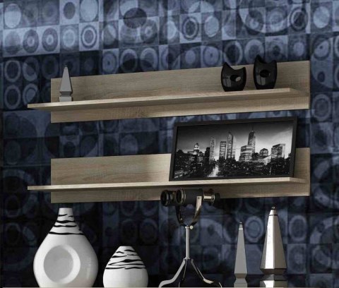 Półka 125cm (2szt) SOHO dąb sonoma mat Cama MEBLE Półka 125cm (2szt) SOHO dąb sonoma mat Cama MEBLE