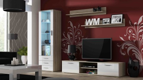 Półka 125cm (2szt) SOHO dąb sonoma mat Cama MEBLE Półka 125cm (2szt) SOHO dąb sonoma mat Cama MEBLE