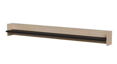 Półka PORTO 150x18x16,5 dąb/czarny Cama MEBLE Półka PORTO 150x18x16,5 dąb/czarny Cama MEBLE