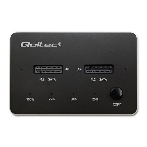 QOLTEC STACJA DOKUJĄCA DYSKÓW 2X SSD M.2 SATA | NGFF | USB TYP C Qoltec QOLTEC STACJA DOKUJĄCA DYSKÓW 2X SSD M.2 SATA | NGFF | USB TYP C Qoltec
