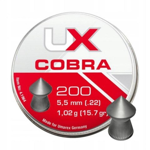 Śrut 5,5 mm UMAREX COBRA szpic molet. 200szt UMAREX Śrut 5,5 mm UMAREX COBRA szpic molet. 200szt UMAREX