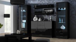 Witryna SOHO S1 czarny/ czarny połysk Cama MEBLE