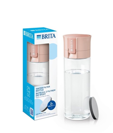 Butelka filtrująca Brita Vital pastelowa brzoskwinia 2 dyski BRITA Butelka filtrująca Brita Vital pastelowa brzoskwinia 2 dyski BRITA