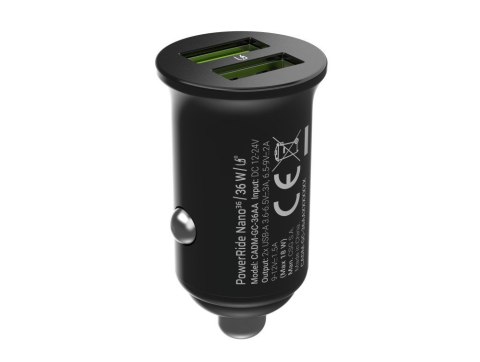 GREEN CELL ŁADOWARKA SAMOCHODOWA GC POWERRIDE NANO36 36W 6A 2X USB-A Green Cell GREEN CELL ŁADOWARKA SAMOCHODOWA GC POWERRIDE NANO36 36W 6A 2X USB-A Green Cell