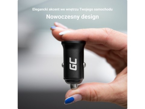 GREEN CELL ŁADOWARKA SAMOCHODOWA GC POWERRIDE NANO36 36W 6A 2X USB-A Green Cell GREEN CELL ŁADOWARKA SAMOCHODOWA GC POWERRIDE NANO36 36W 6A 2X USB-A Green Cell