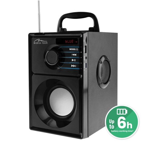 MEDIA-TECH GŁOŚNIK BEZPRZEWODOWY BOOMBOX SILVER 15W MRS MT3179 Media tech