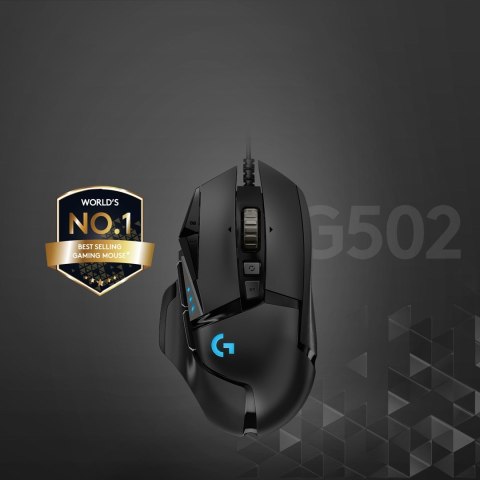 Mysz Logitech G502 Hero 910-005470 (optyczna; 16000 DPI; kolor czarny) Logitech Mysz Logitech G502 Hero 910-005470 (optyczna; 16000 DPI; kolor czarny) Logitech