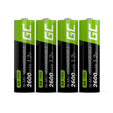 GREEN CELL AKUMULATORKI PALUSZKI 4X AA R6 2600MAH Green Cell GREEN CELL AKUMULATORKI PALUSZKI 4X AA R6 2600MAH Green Cell