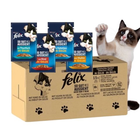 PURINA Felix MIX Smaków - mokra karma dla kota - 120x85 g PURINA NESTLE PURINA Felix MIX Smaków - mokra karma dla kota - 120x85 g PURINA NESTLE