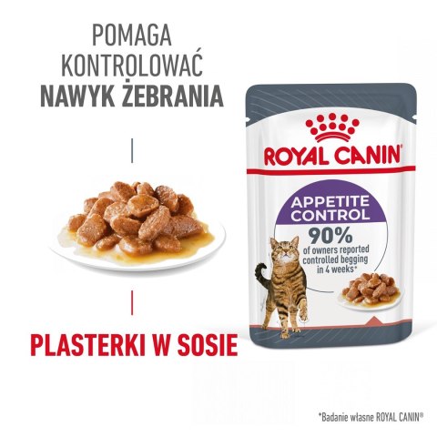 ROYAL CANIN FCN Appetite Control w sosie - mokra karma dla kota dorosłego - 12x85g Royal Canin ROYAL CANIN FCN Appetite Control w sosie - mokra karma dla kota dorosłego - 12x85g Royal Canin