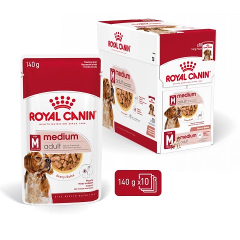 ROYAL CANIN SHN Medium Adult w sosie - mokra karma dla psa dorosłego - 10x140 g Royal Canin