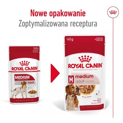 ROYAL CANIN SHN Medium Adult w sosie - mokra karma dla psa dorosłego - 10x140 g Royal Canin