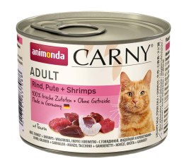 ANIMONDA Carny Adult wołowina, indyk i krewetki - mokra karma dla kota - 200g