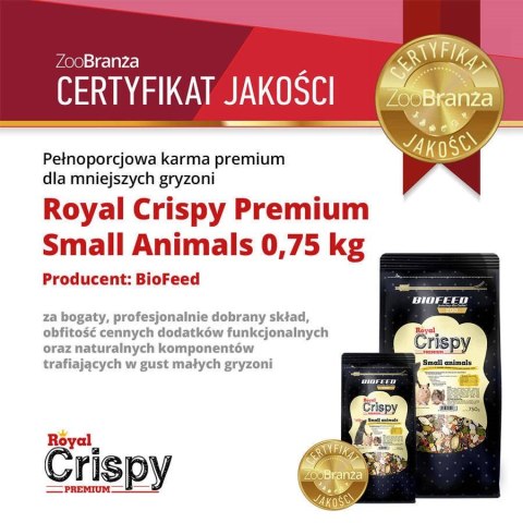 BIOFEED Royal Crispy Premium Small Animals 0,75kg BIOFEED BIOFEED Royal Crispy Premium Small Animals 0,75kg BIOFEED