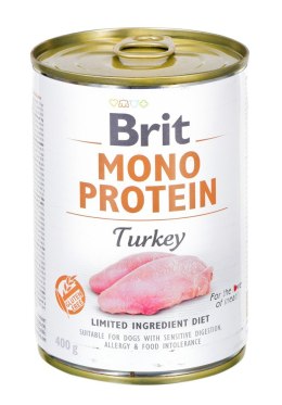 BRIT Mono Protein Turkey - mokra karma z indykiem dla psa - 400 g Brit