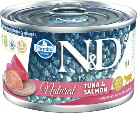 FARMINA N&D Cat Natural Tuńczyk&Łosoś - mokra karma dla kota - 140 g Farmina FARMINA N&D Cat Natural Tuńczyk&Łosoś - mokra karma dla kota - 140 g Farmina