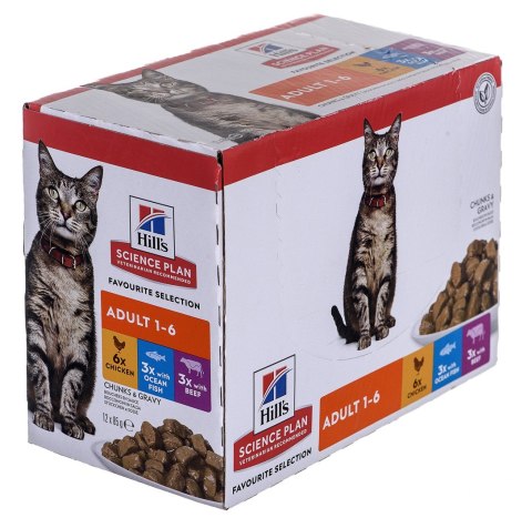 HILL'S Feline Adult Multipack Classic - saszetka 12x85g Hill's HILL'S Feline Adult Multipack Classic - saszetka 12x85g Hill's