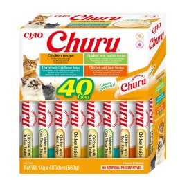 INABA CAT CHURU VARIETIES kurczak - przysmak dla kota 40x14 g INABA