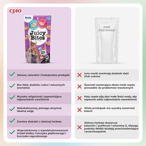 INABA Juicy Bites O smaku krewetek i owoców morza - przysmak dla kota - 3x11,3 g INABA INABA Juicy Bites O smaku krewetek i owoców morza - przysmak dla kota - 3x11,3 g INABA
