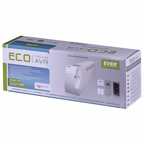 Zasilacz UPS Ever ECO PRO (1200VA) (W/EAVRTO-001K20/00) Ever Zasilacz UPS Ever ECO PRO (1200VA) (W/EAVRTO-001K20/00) Ever