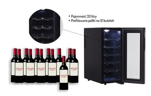 Lodówka na wino ADLER AD 8083 Adler Lodówka na wino ADLER AD 8083 Adler