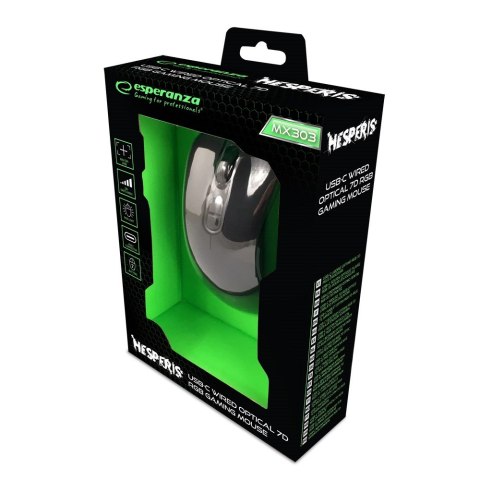 ESPERANZA MYSZ PRZEWOD. 7D DLA GRACZY HESPERIS USB-C EGM303 Esperanza ESPERANZA MYSZ PRZEWOD. 7D DLA GRACZY HESPERIS USB-C EGM303 Esperanza