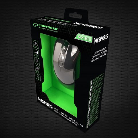 ESPERANZA MYSZ PRZEWOD. 7D DLA GRACZY HESPERIS USB-C EGM303 Esperanza ESPERANZA MYSZ PRZEWOD. 7D DLA GRACZY HESPERIS USB-C EGM303 Esperanza