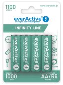 EVERACTIVE AKUMULATORKI AA / R6 EVERACTIVE NI-MH 1100 MAH INFINITY LINE - BLISTER 4 SZTUKI EVHRL6-1100 EverActive