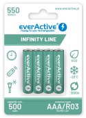 EVERACTIVE AKUMULATORKI R03/AAA NI-MH 550 MAH INFINITY LINE - BLISTER 4 SZTUKI EVHRL03-550 EverActive